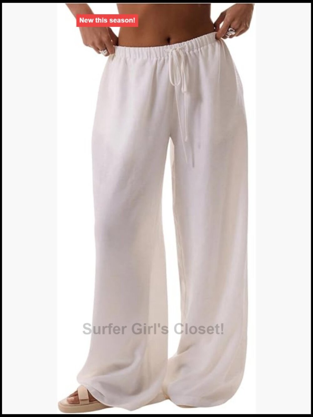 Wide Leg Linen Beach Cover Up Pants Vacation Outfit